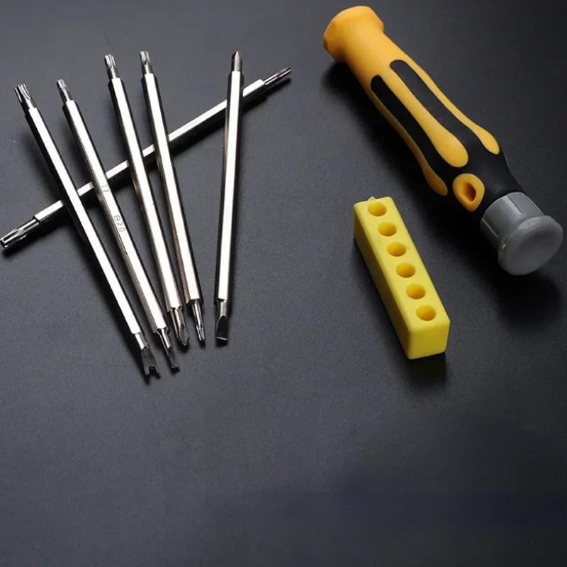 Magnetic Bit Hex Hand Tool, 6 in 1 Multi-function Screwdriver, Safety Tamper-Proof, CR-V Chrome Vanadium Steel