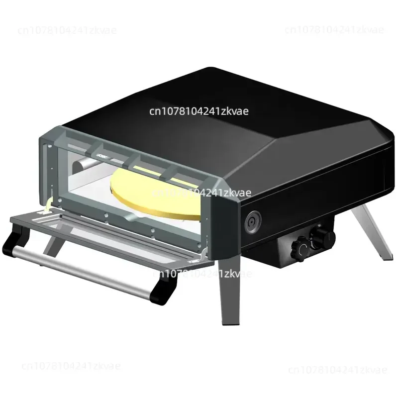 16 Inch  Household Manual Rotating Pizza Gas Oven for Cooking Camping