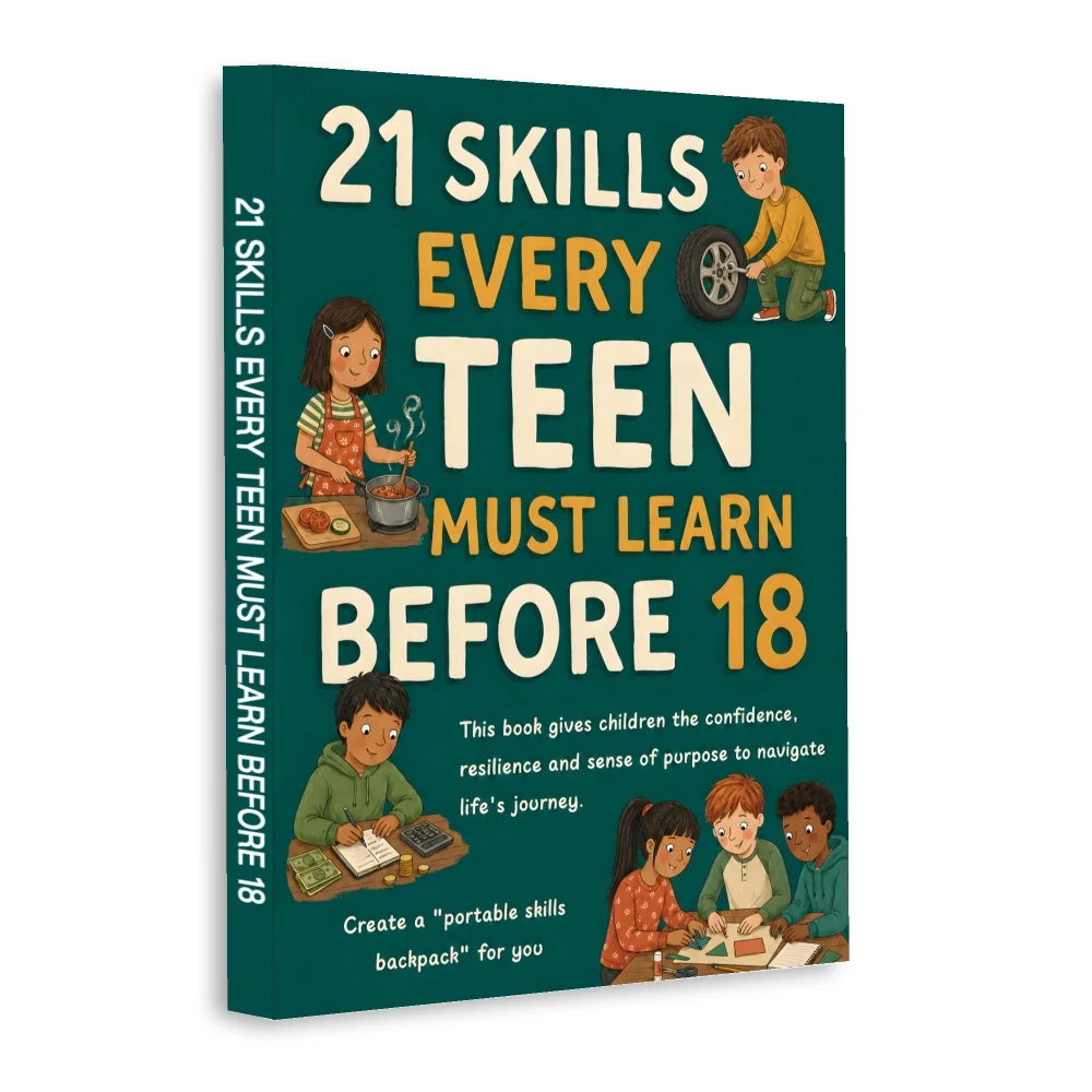 21 Skills Every Teen Must Learn Before 18: Life Skills Book for Teens on Money, Cooking, Communication, Responsibility