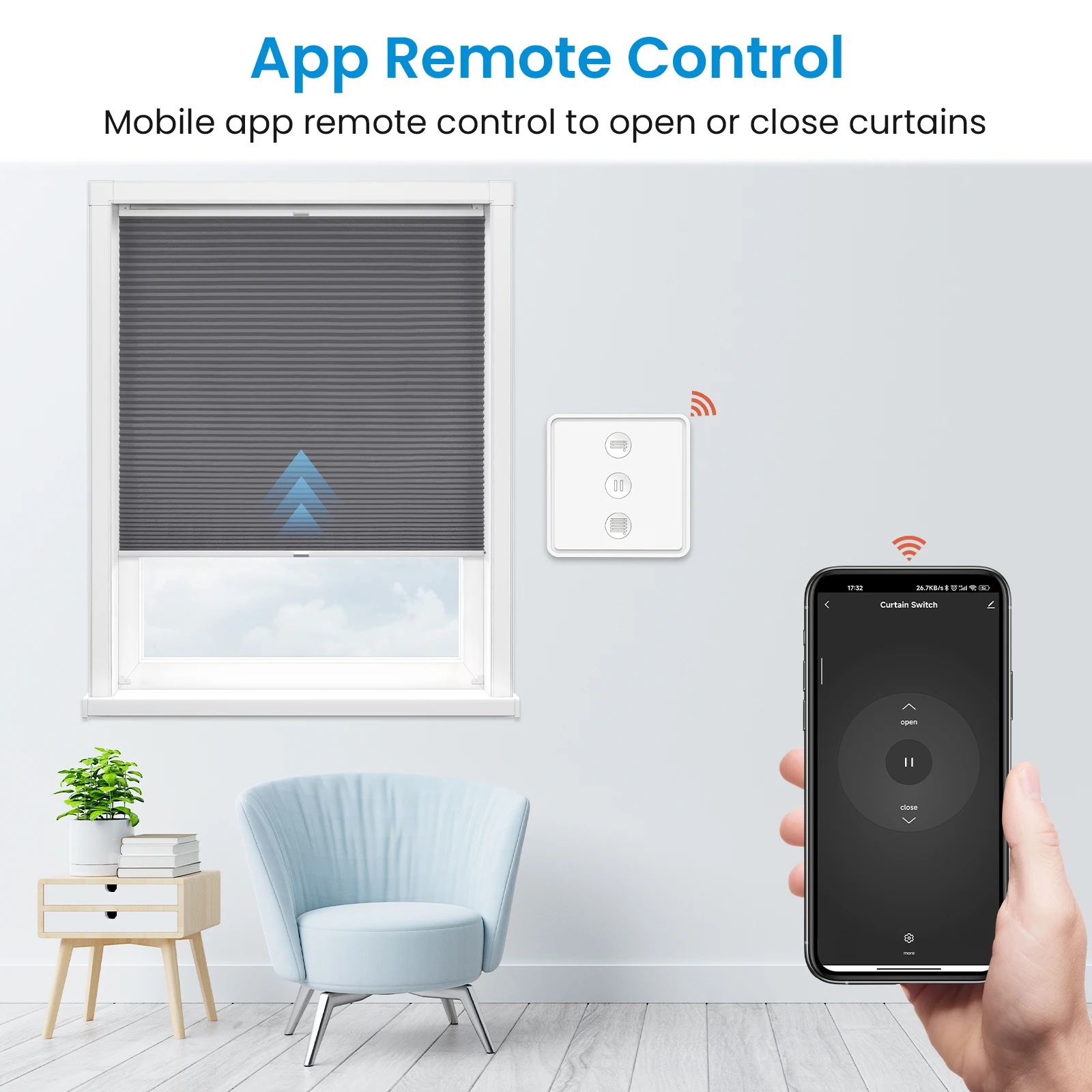 ZigBee Tuya Smart Life Blinds Curtain Switch Remote Control Running Time Setting Work With Google Assistant Alexa