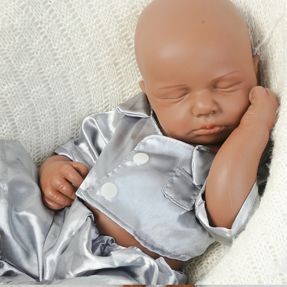 18,9 Zoll Ganzkörper-Silikon-Reborn-Baby Boy Loulou 1:1 lebensechte Silikon-Bebe waschbare Neugeborenenpuppen für den Unterricht von Kindern – Detail 1