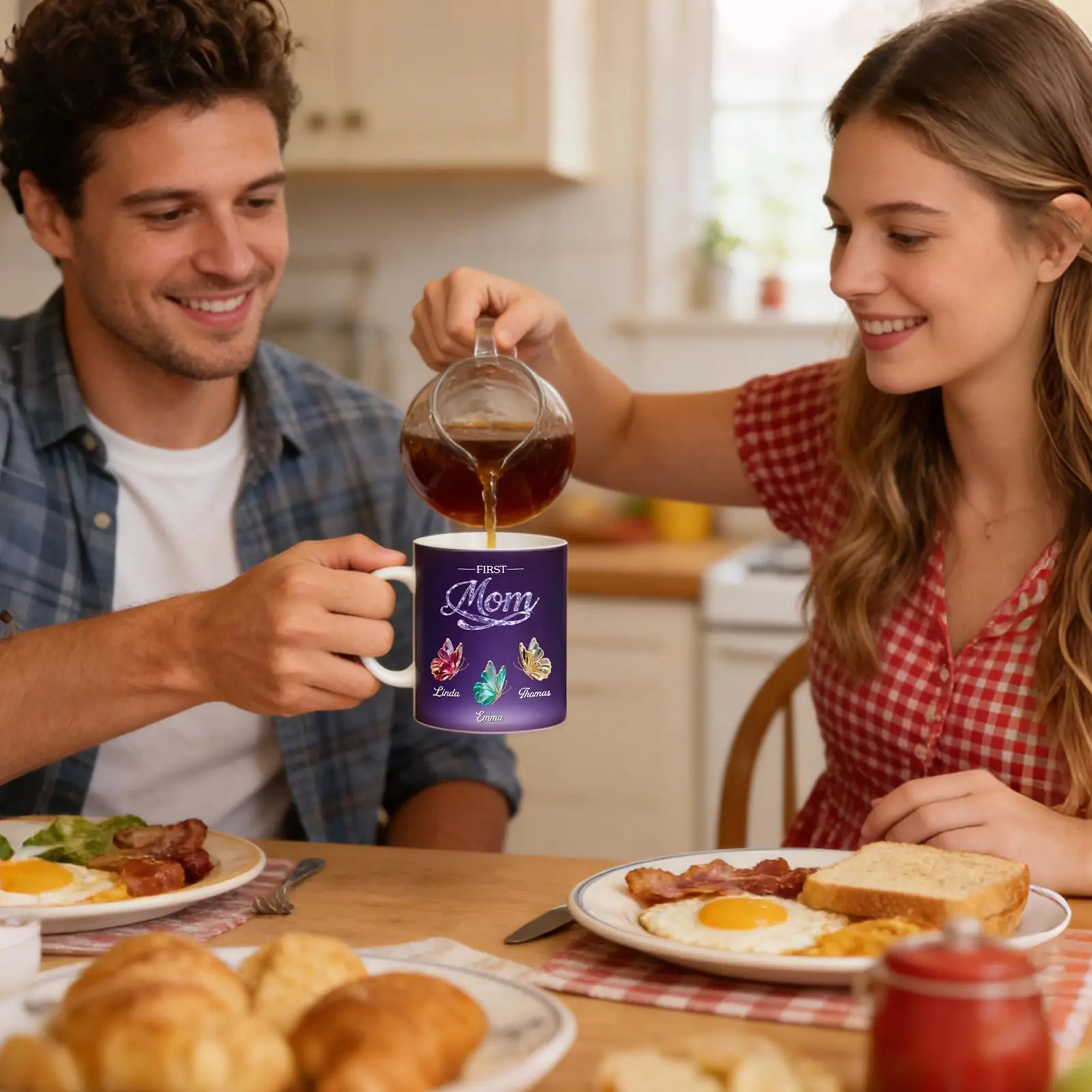 Muttertags-Kaffeetasse 11oz, Neuheit Keramik-Kaffeetasse zum Muttertag, „Love Mom“-Kaffeetasse für Zuhause, Büro, Wasser, Tee, für Ehefrau, Tochter