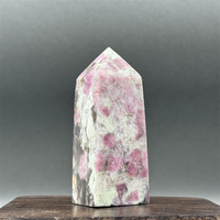 Natural Crystal Plum Tourmaline Obelisk Energy Healing Spirituality Meditation Witchcraft Altar Home Decoration Gift