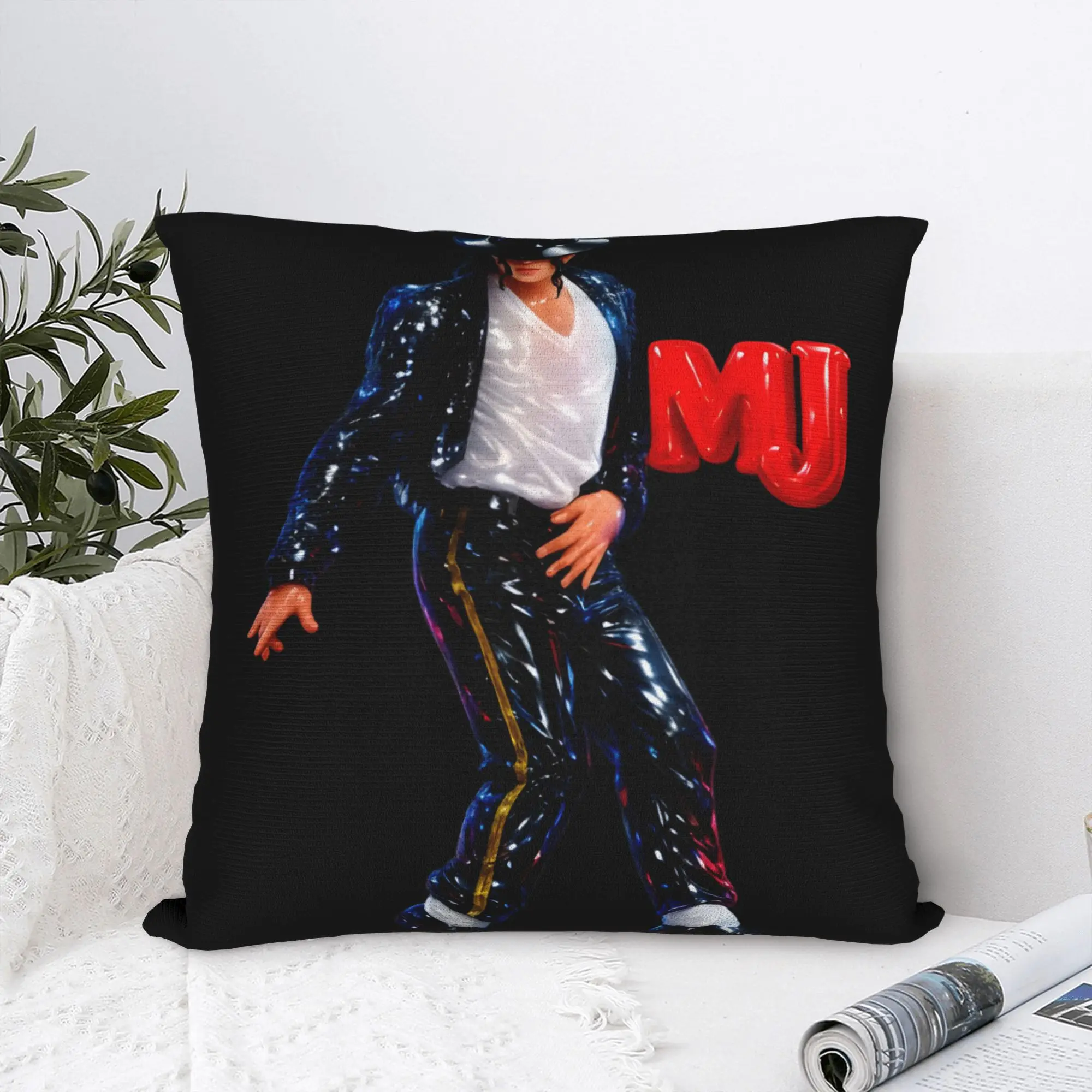 Michael Jackson MJ King of Pop Pillow Cover  Funny Pillow Case For Sofa Bedroom Home Decor Comfy Pillowcases Birthday Gift