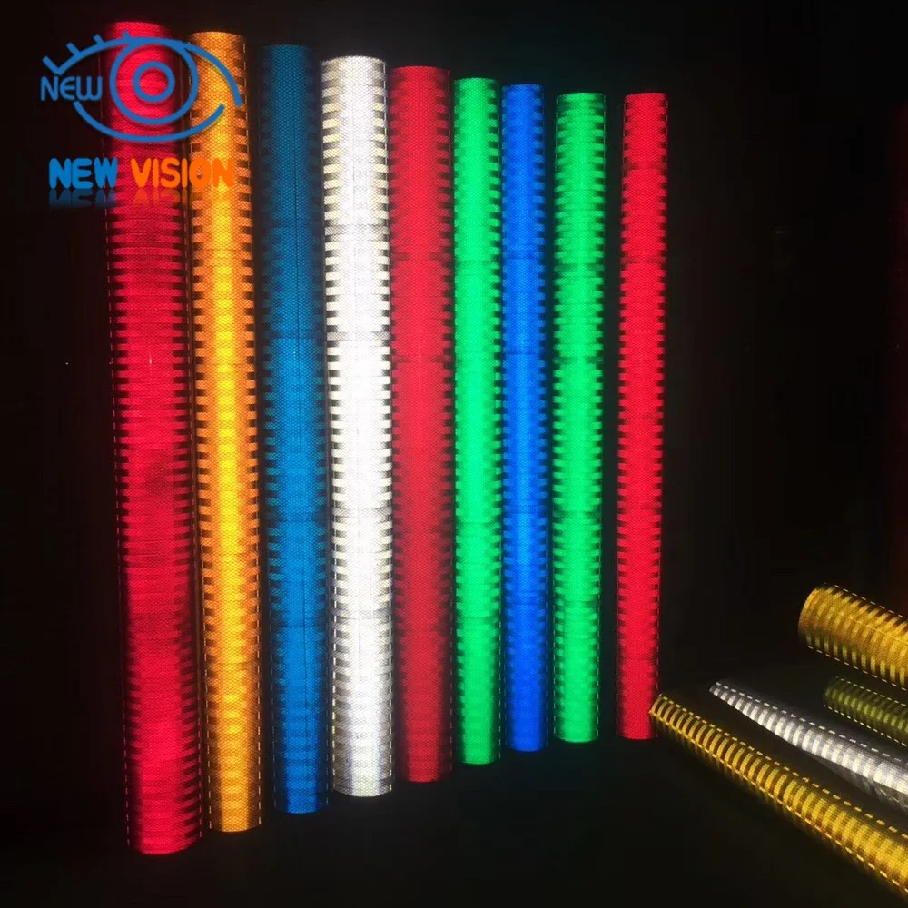 2025 رائجة البيع مقاوم للماء البلاستيك EGP الأغطية العاكسة للتحذير السلامة بولي كلوريد الفينيل فيلم الفلورسنت الطريق شريط عاكس تسجيل المجلس #5