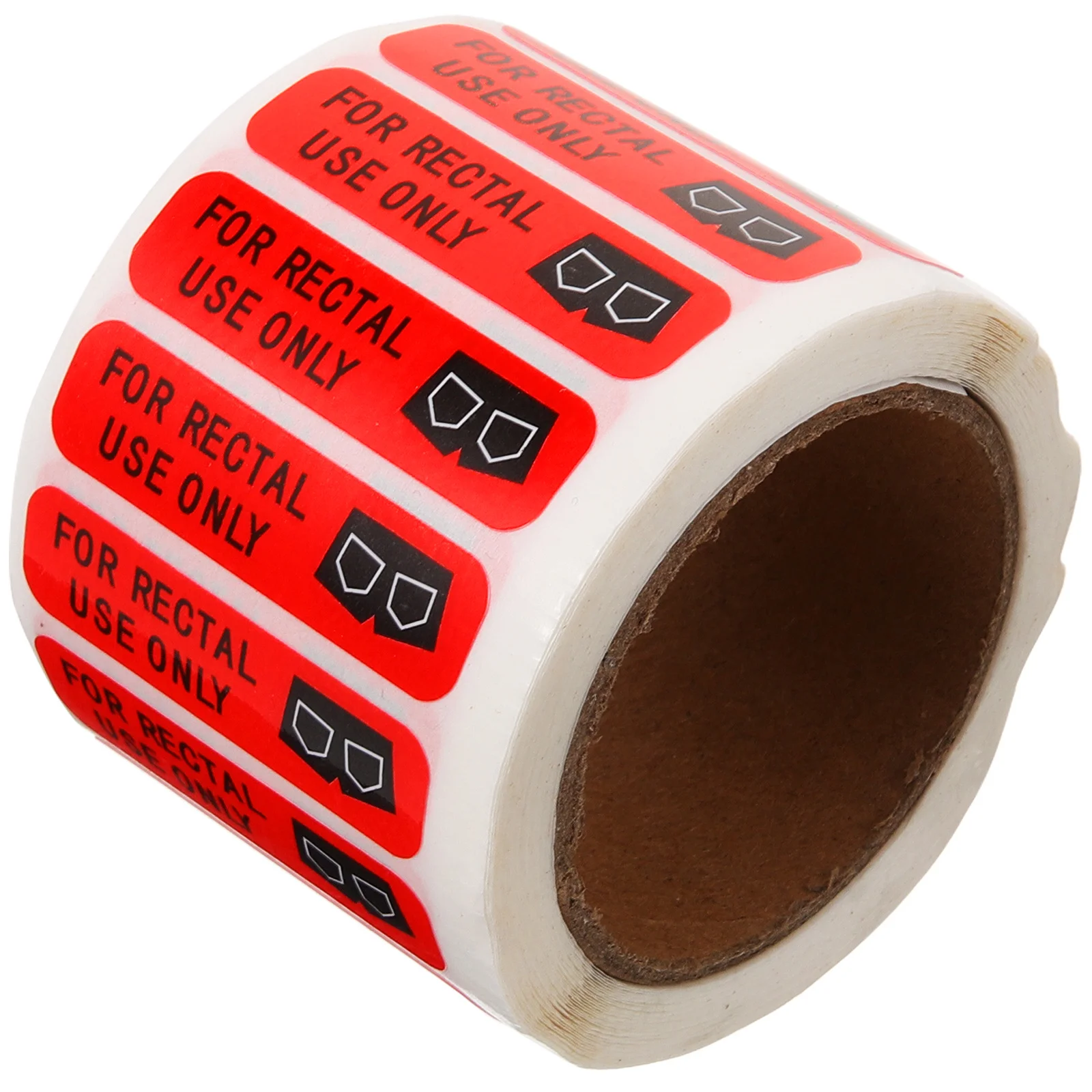 

1 Roll Self-Adhesive Rectal Use Only Stickers Funny Background Decals for Halloween Christmas Birthday Gift Ideas