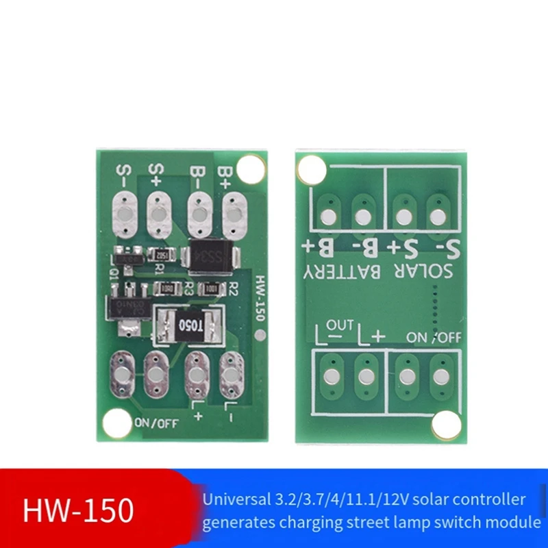 Solar Battery Charging Board Controller Charging Motherboard 3.2/3.7/4/11.1/12V Charging Street Light Switch Module Durable