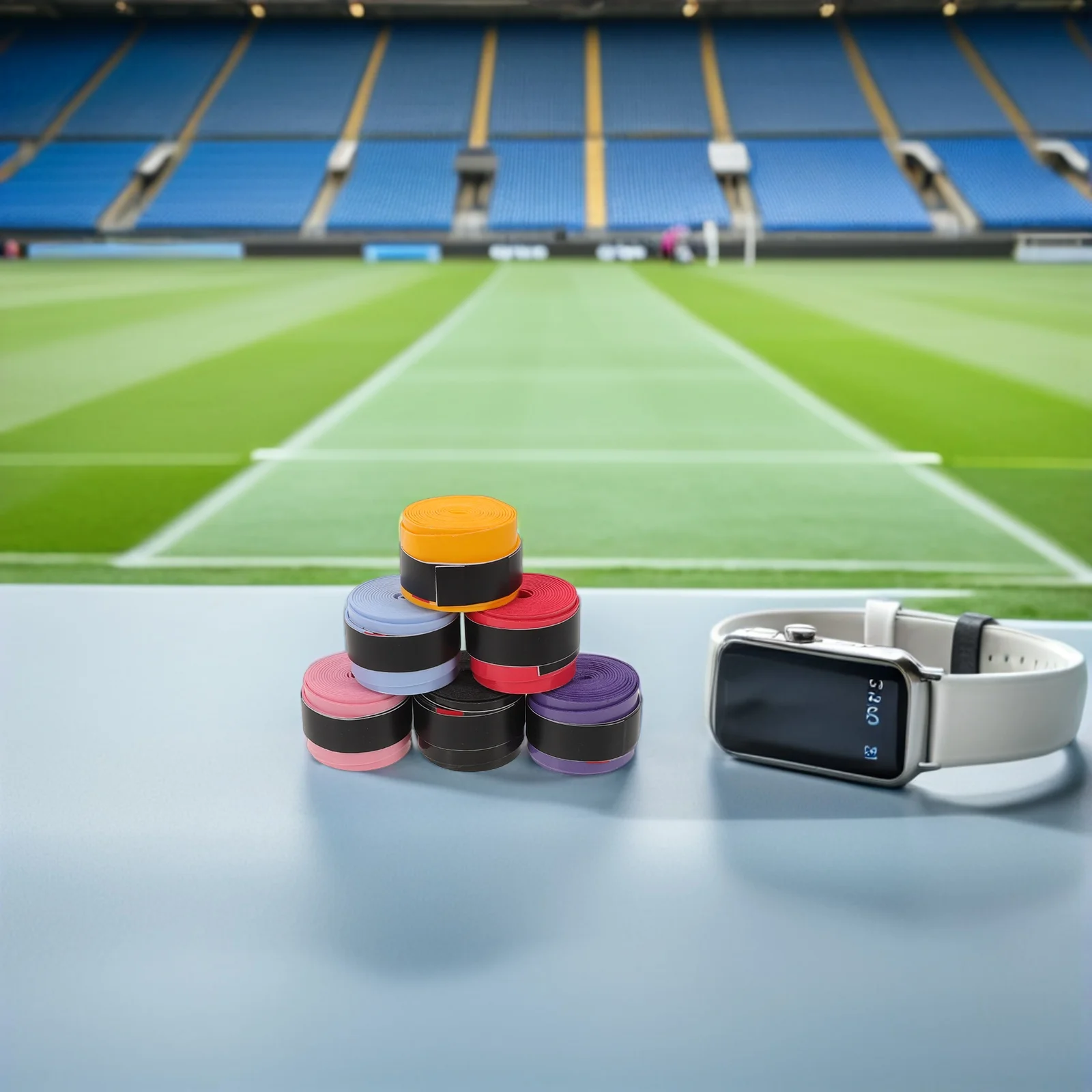 

Badminton Racket Grip Tape Multi-Color Super Absorbent Pu Overgrip For Anti-Slip Tennis Racquet Sweatband Training