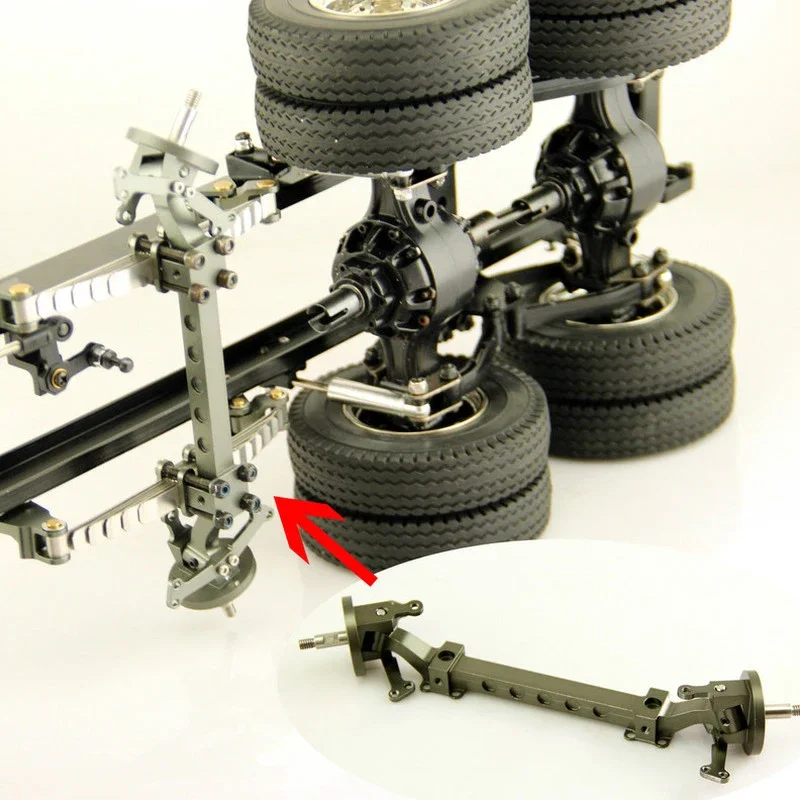 Simulated Metal Unpowered Front Axle for 1/14 Tamiya RC Truck SCANIA 770S R620 VOLVO BENZ Arocs MAN TGXCar Accessories