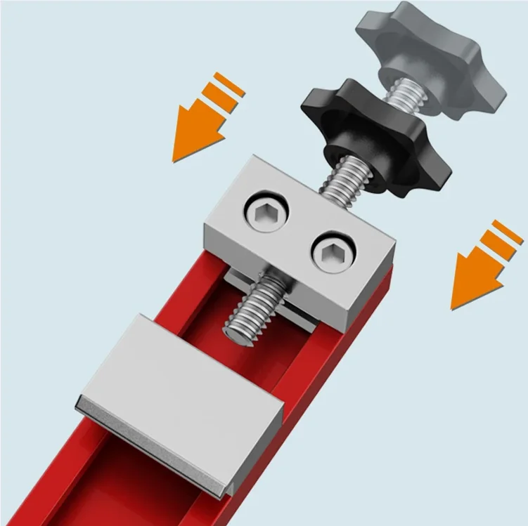 

240mm/360mm Adjustable Cutting Machine Base Guide Rail ABS Circular Saw Guide Positioning Clamp 2-Way Reverse Buckle Woodworking