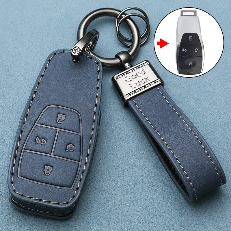 New Car Remote Key Case Cover Protect Shell Bag For BAIC X7 BJ40 Senova D50 D70 X55 X65 EU5 EU7 Keychain Auto Accessories