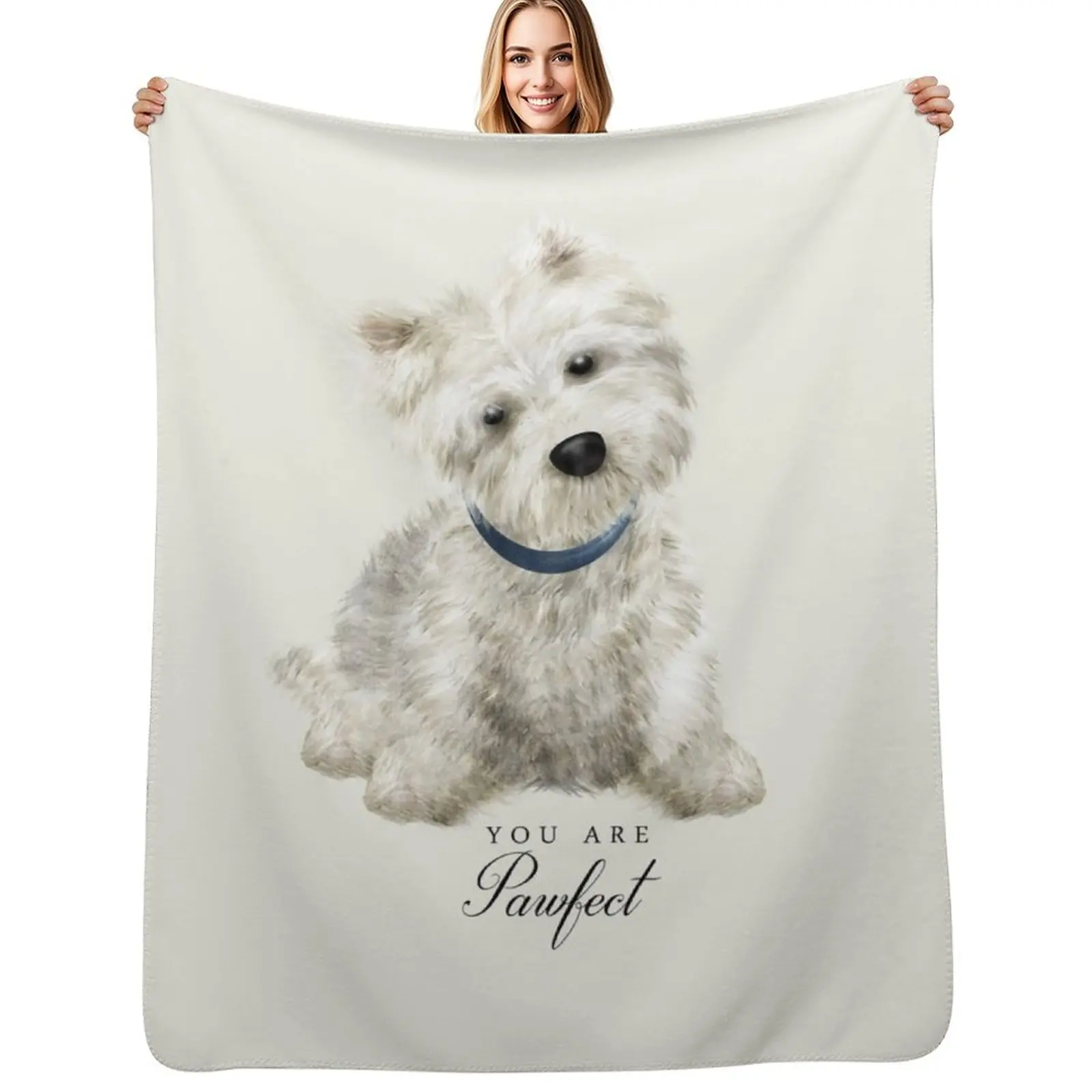 Pawfect Westie Throw Blanket Designers Moving Decorative Beds warm for winter Sofa Throw Flannel Blankets