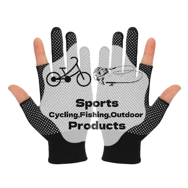 Non-slip Touchscreen Nylon Gloves Men Women Summer Outdoor Riding Sport Fitness Breathable Non-slip Sunscreen Half Finger Gloves
