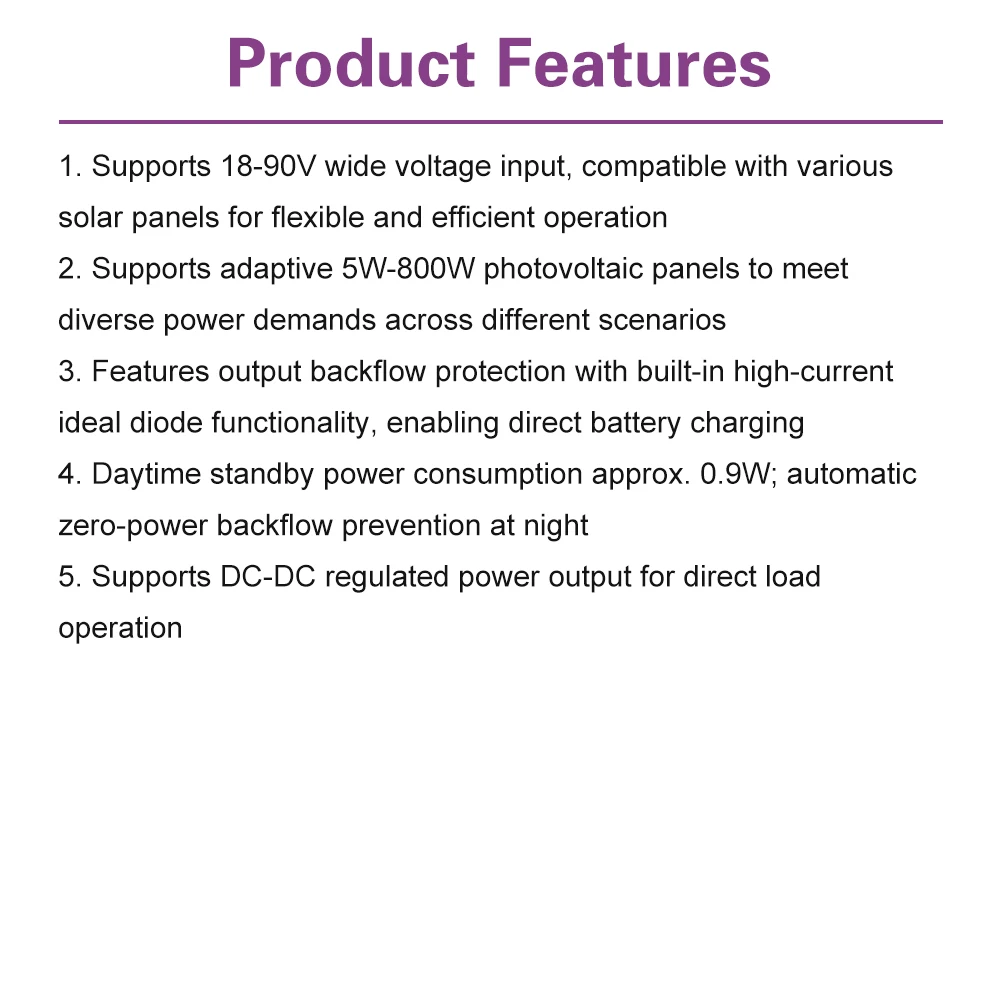 0-25A DC 18-90V DC Buck-Konverter 800W Step-Down-Modul MPPT Solar-Laderegler Universal für Lithium-Batteriespeicher – Detail 12