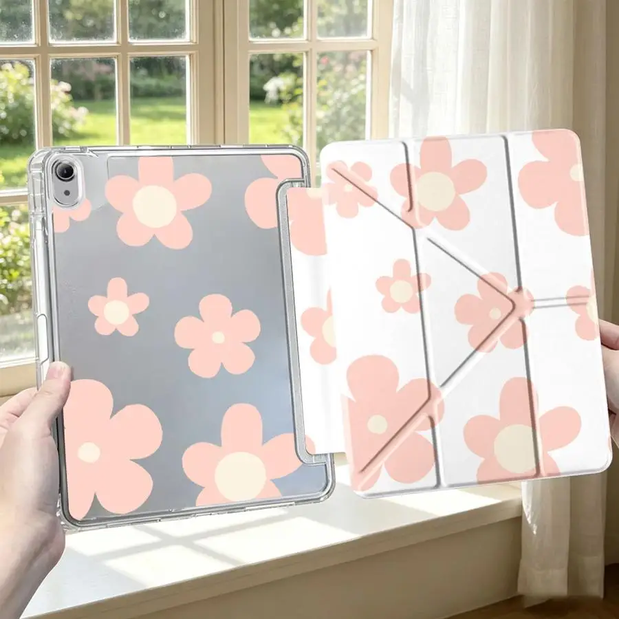 Soft Petals Tablet Case For Samsung Galaxy Tab S7 FE A9 Plus A8 A11 S10 Lite S9 Plus S8 With Pen Slot Cover