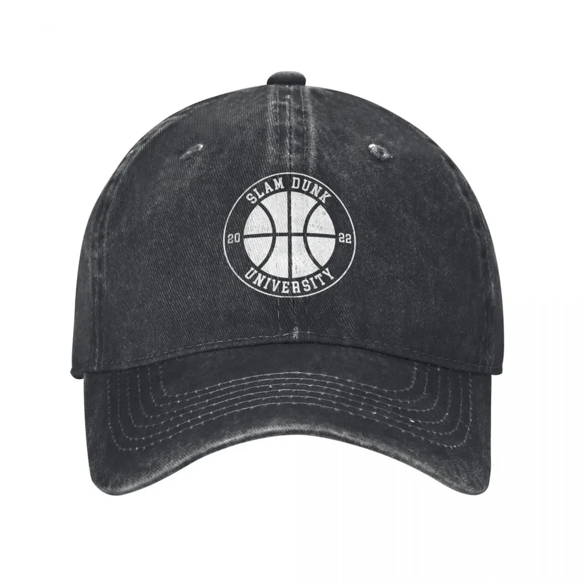

Classic Slam Dunk Badge Baseball Caps for Men Women Distressed Denim Headwear Sakuragi Hanamichi Basketball Outdoor Hats Cap