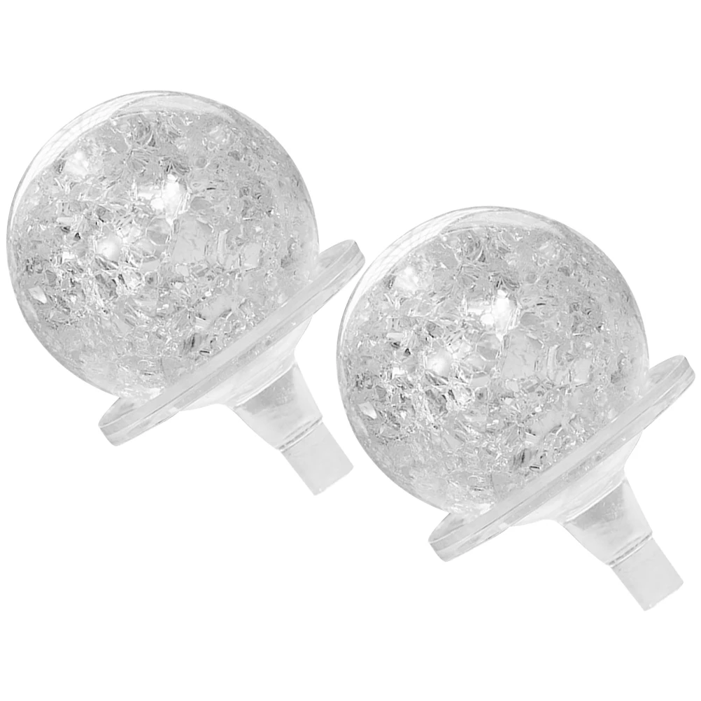 

1 set Cracked Globe 5CM Glass Ball Holder Sphere for Fish Tank Fountain Home Desk Office Round Sphere Decor DIY Garden Crafts