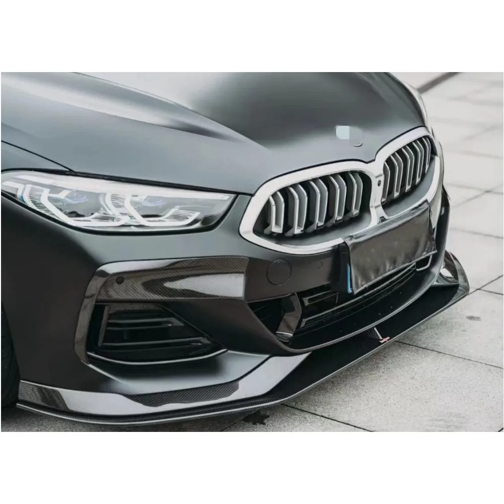 Car Body Kit for BMW 8 Series G14 G15 with Gloss Black Front Lip Rear Diffuser with Lights Side Skirts 2019-2022