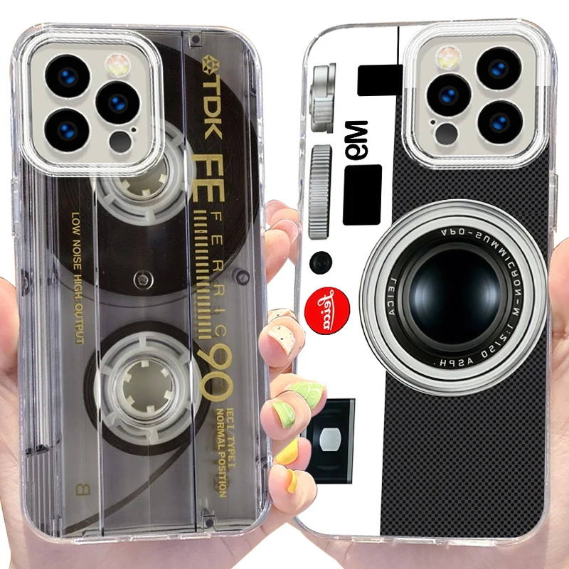 حافظة لهاتف آيفون 16 15 14 13 12 11 Pro Max XR XS X 8 7 6S 6 Plus SE 2020 2022 غطاء صلب Funda