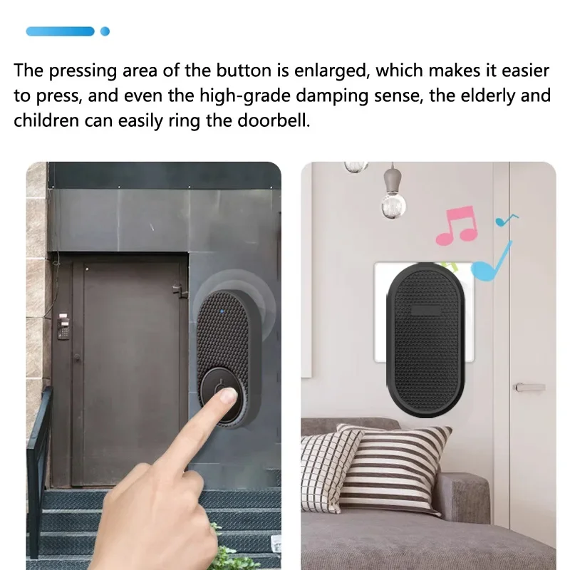 Bestseller Wireless Smart Home Doorbell 433MHz Security Multi-music Ding Dong Elderly Pager Plug and Play 32 Kinds of Doorbell