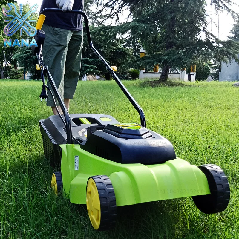 1600W Powerful Electric Lawn Mower Lawn Hand Push, Electric Household Lawn Mower