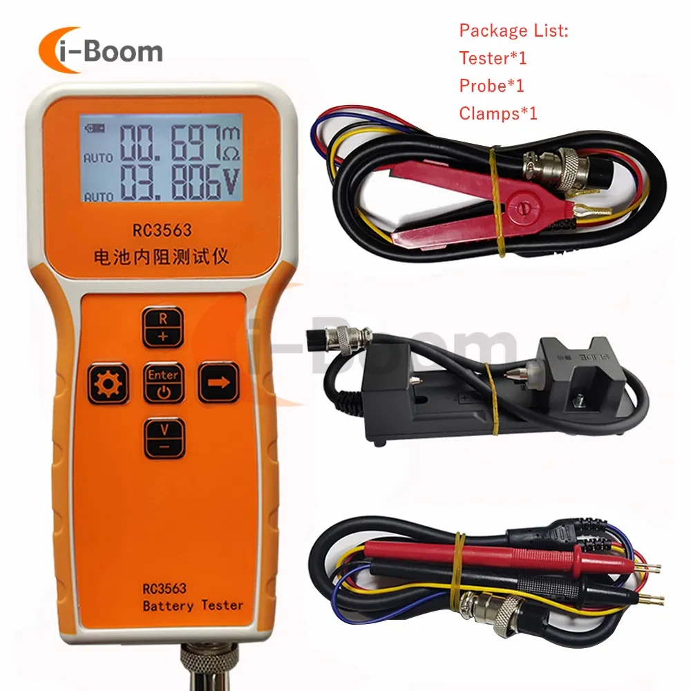 Imagem -03 - Bateria Medidor de Resistência Interna Kelvin Clip Testing Probe Pen Acessório Conector Redondo Rc3563 Yr1035 18650 26650