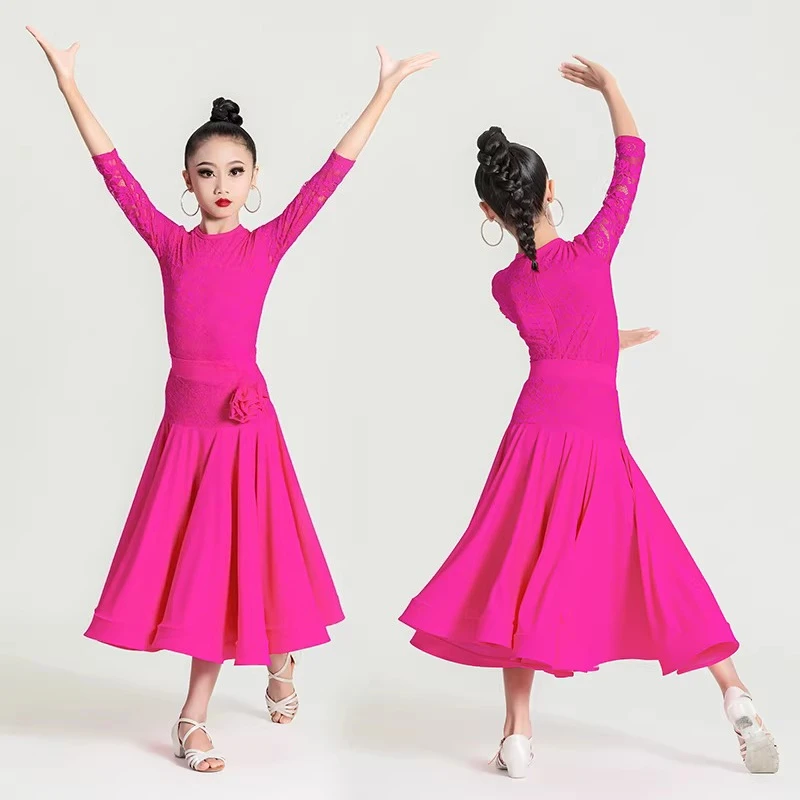 

Новые современные танцевальные костюмы, для вальса по национальному стандарту, с пышной юбкой, для тренировок и соревнований, специальные танцевальные костюмы