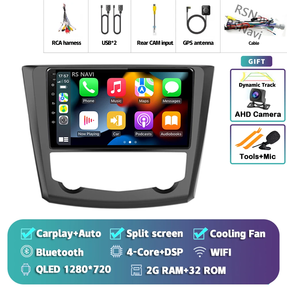 Android 15 Carplay Auto Radio Multimedia Speler Voor Renault Kadjar 2015 2016 2017 2018 2019 2din Autoradio Stereo Head Unit