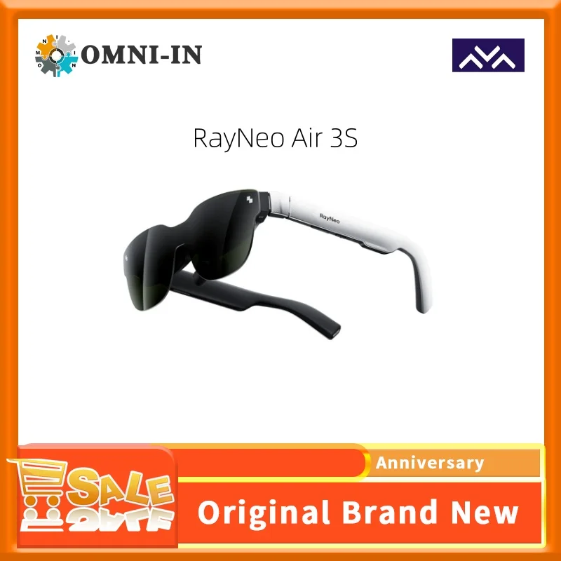 

RayNeo Air 3s Glasses and USB-C Bundle: Experience 201" Mega Screen with 650 Nits Brightness