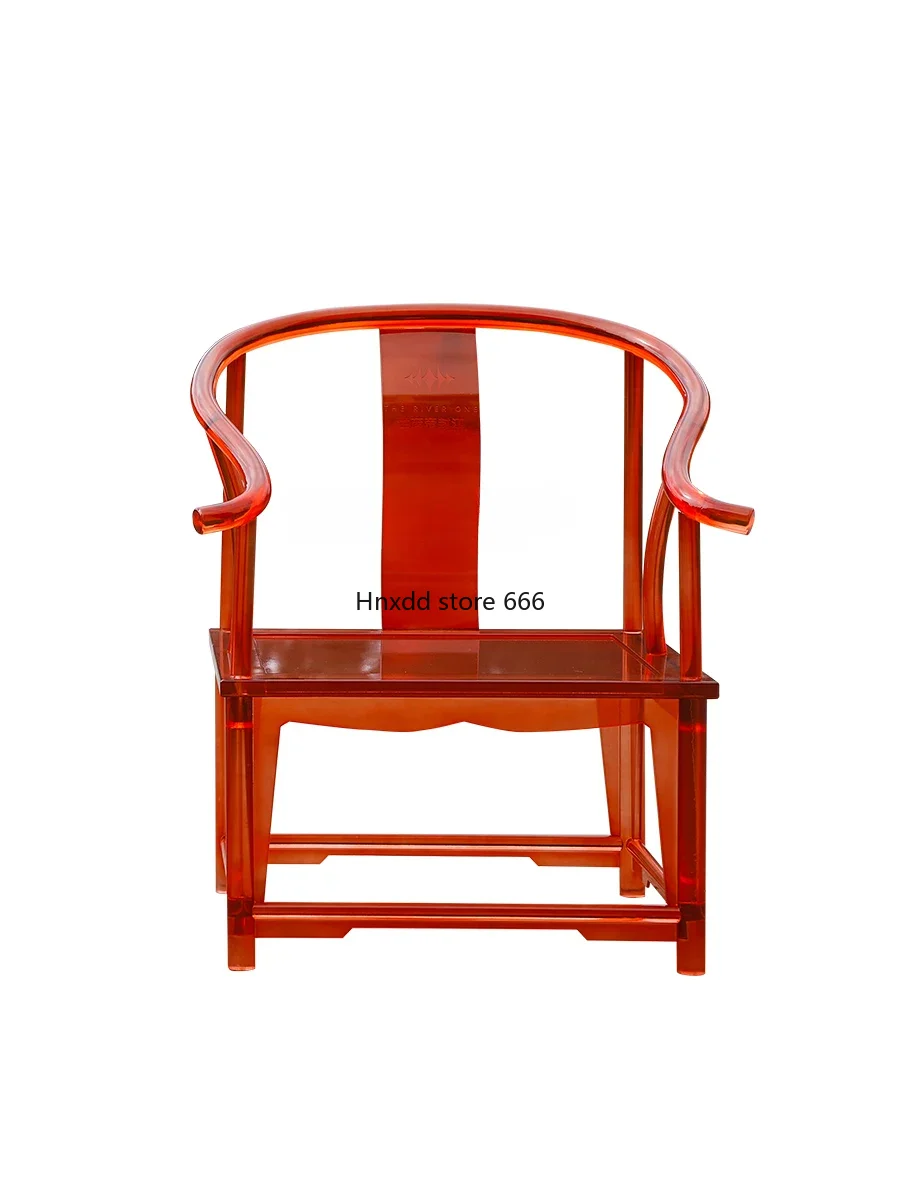 Taishi Chair Home Single Owner Sofa Chair Dining Chair with Backrest Transparent Resin Acrylic Stool