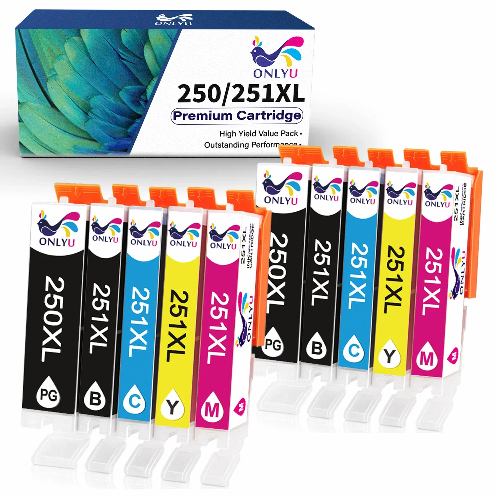 

10 шт. картриджей PGI-250 XL CLI-251 XL для MX722 MX922 MG5422