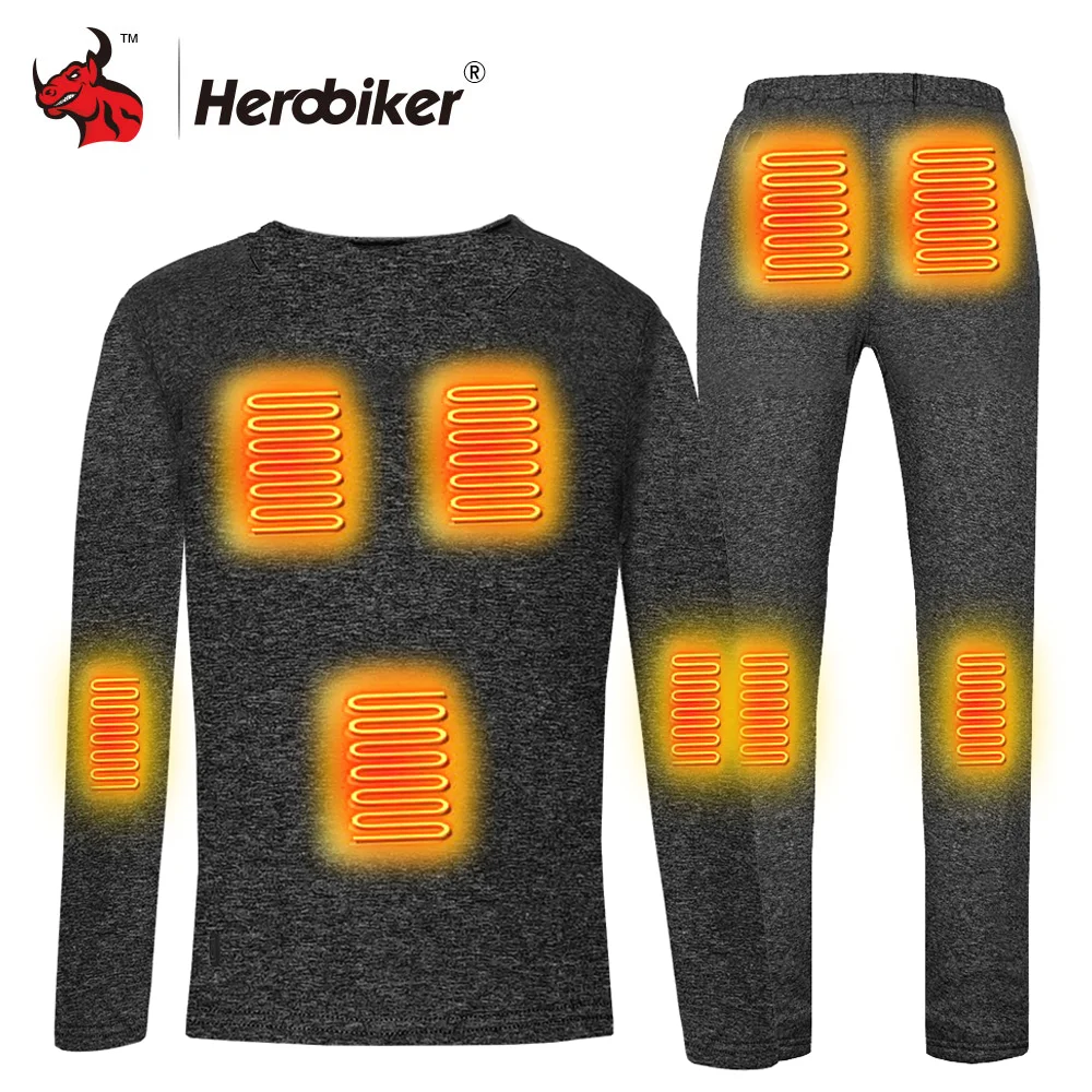 

Men Heated Jacket Motorcycle Electric Heating Jacket Electric USB Heated Thermal Underwear Set Keep Warm For Autumn Winter