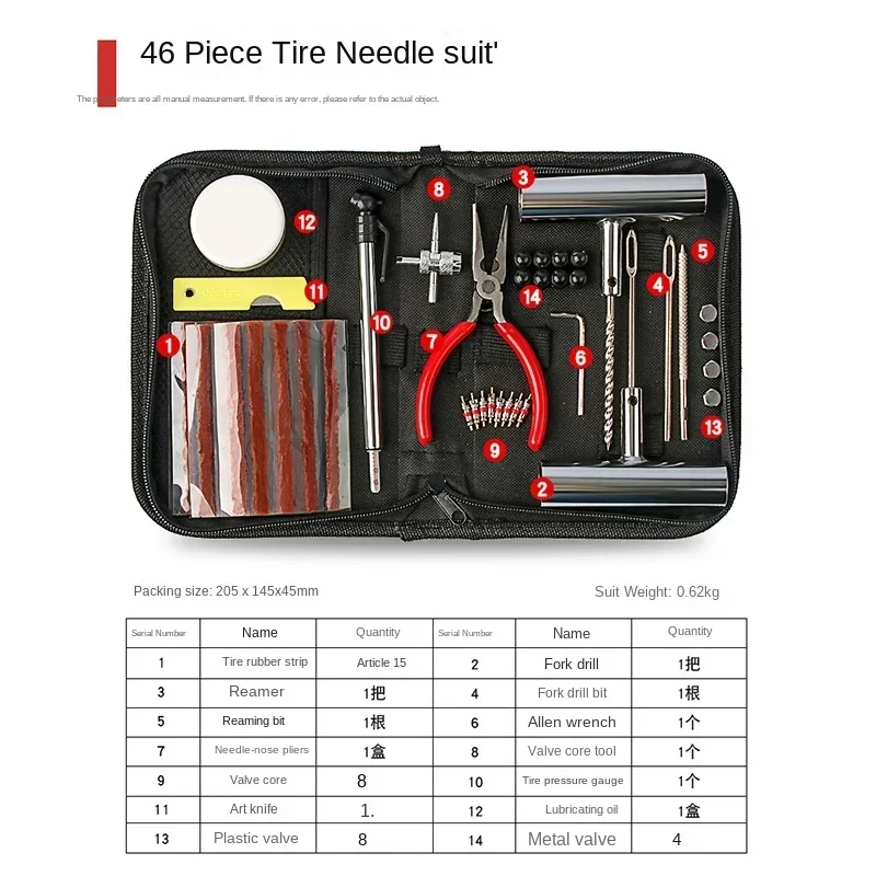 

2025Автомобильный вакуумный ремонт шин, дополнительный инструмент для резиновой ленты под давлением, плоскогубцы с заостренным сердечником клапана, аварийный инструмент
