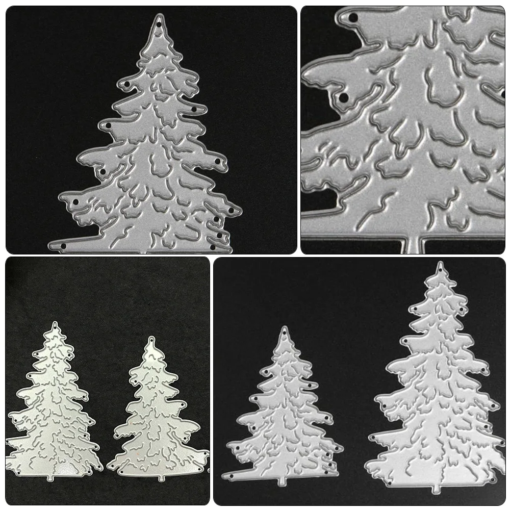 

3 Pcs Cutting Mold Dies Template Christmas Tree Stencil Embossed Cuts for Paper Cards Stencils