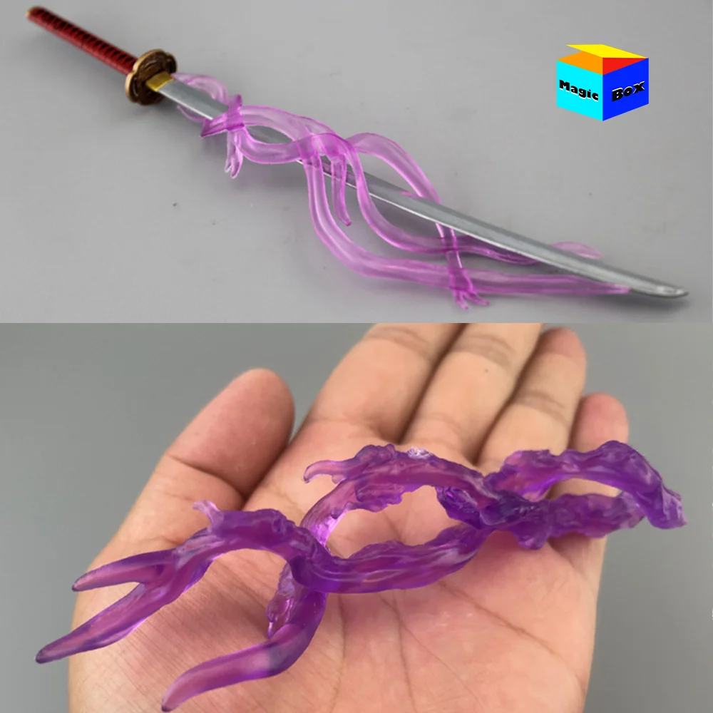 1/6 Japanese Manga Roronoa Zoro Purple Flame Sword Special Effect Scene Accessories For 12in Soldier Action Figures Doll Body