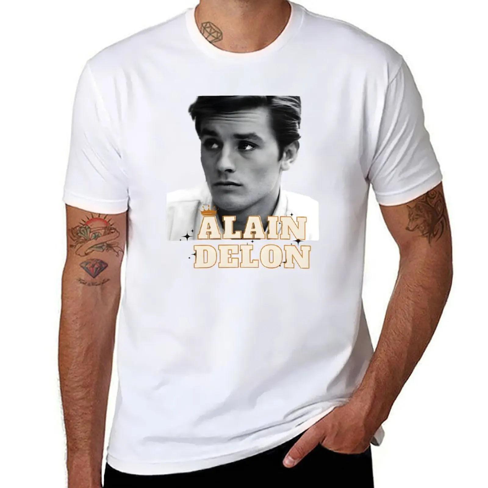 

classic actor Alain Delon Pop Art T-Shirt cotton t shirt man t shirt man cotton man t shirts for men casual T-shirt