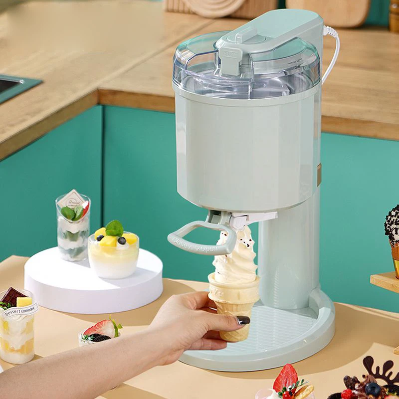 Electric Ice Cream maker Snow Cone Making Machine Household Frozen Yogurt Smoothie Milkshake Squeezer Water-cooled ice maker 1L