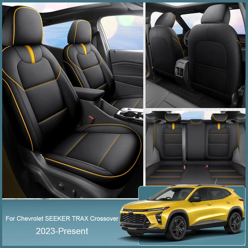 PU Leather Car 3D Full Surround Seat Cover For Chevrolet SEEKER TRAX CROSSOVER 2023-2025 Anti-dirty Breathable Car Seat Mat