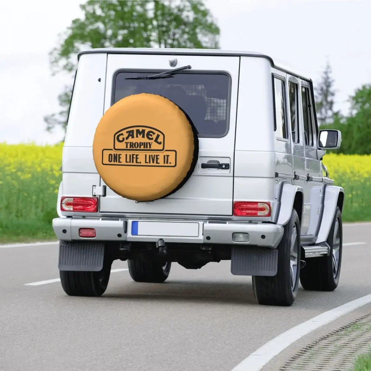 Custom Camel Trophy One Life Live It Tire Cover Case Bag Pouch for Jeep Car Wheel Protectors Accessories 14\