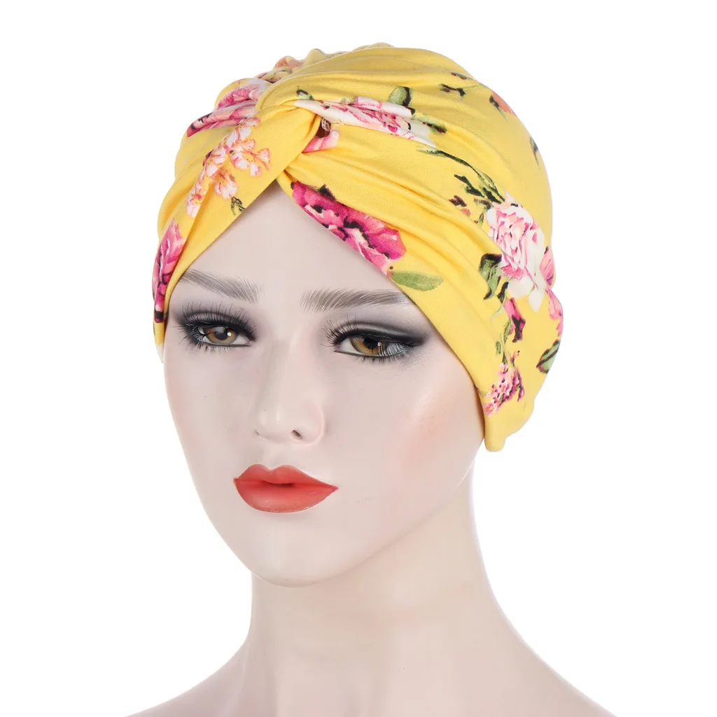 Skullies Beanie Chemo Headwear Hat Women Girl Super Soft Thin Feel Style Knotted Floral Beanie Hat Turban Head Wrap Hair HT219