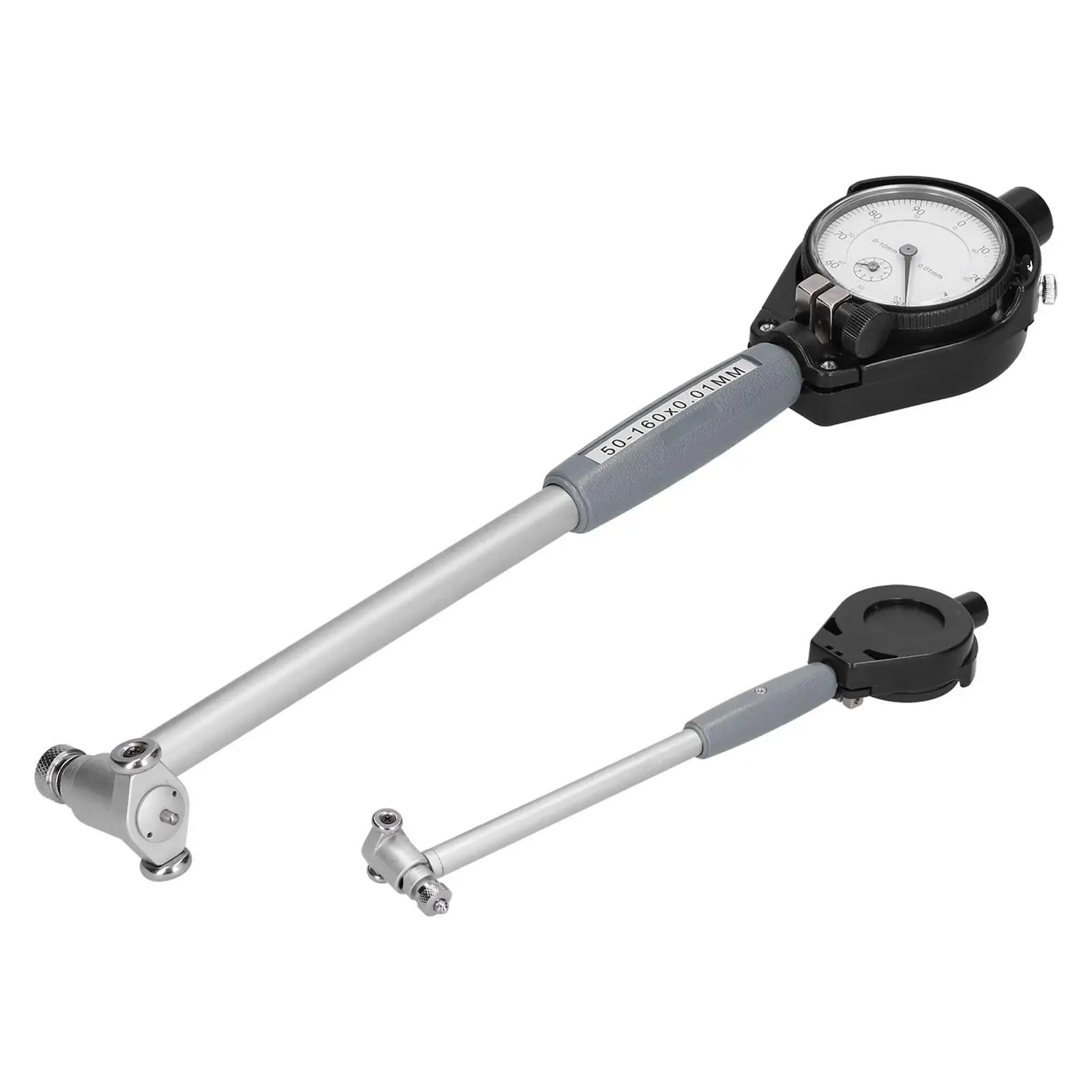 Conjunto de indicadores de discagem de micrômetro digital Kumpas 0,01 mm Ferramenta de medição de liga de alumínio Faixa de 50 a 160 mm