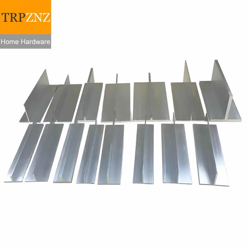 Aluminum T Shaped Molding Trim Aluminum alloy vinyl floor gap transition strip connect Edging closing Flat divider 10 30 50 80mm