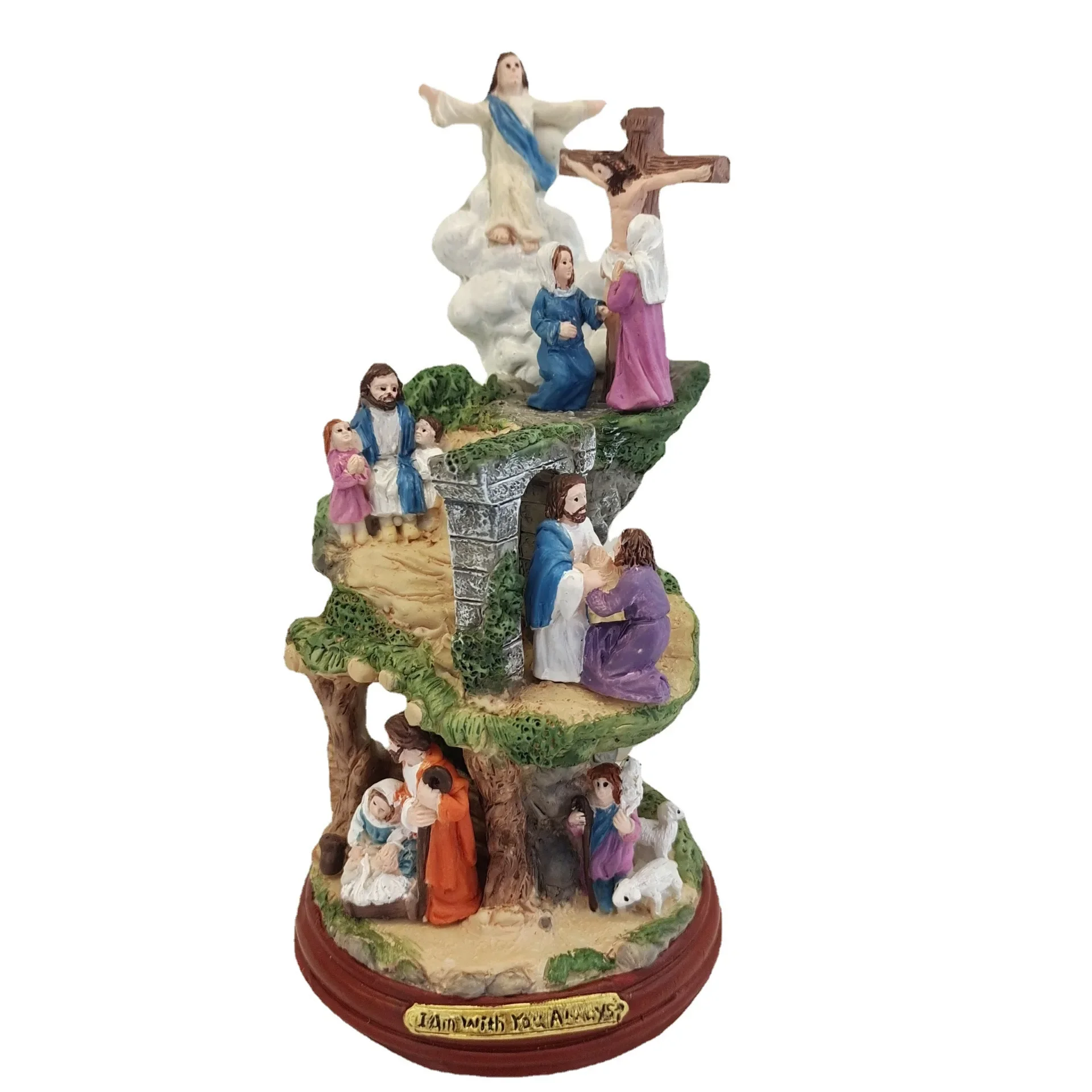 DIY Thomas Kinkade Sculpture A Lifetime of New Life Resin Desktop Study Ornament Home Decor