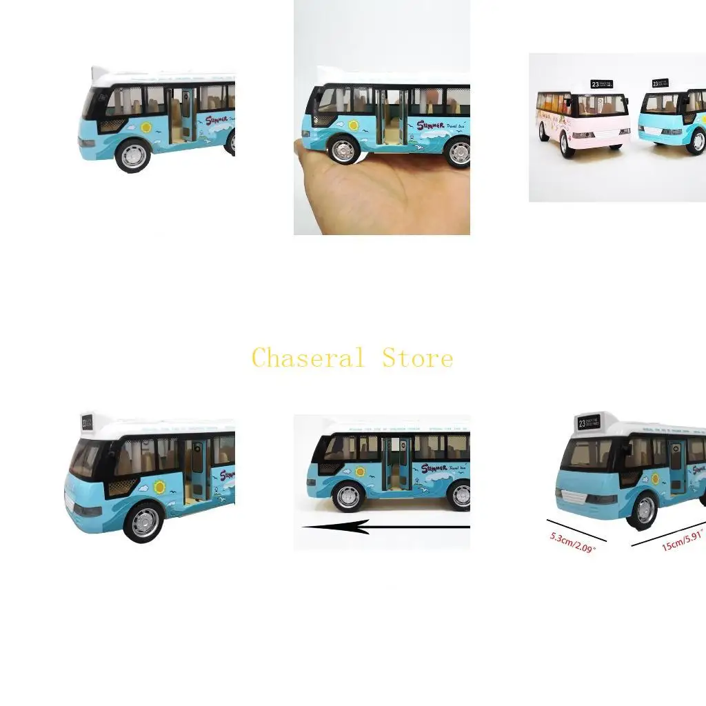 

E7CE Table for Play Toy Realistic School Bus Die Cast Vehicles with Sound&Lights Scene Portable Table Game for Creative Baby