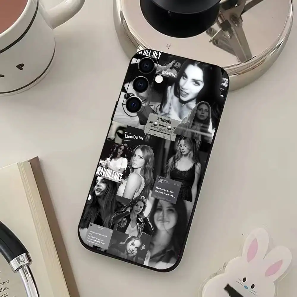 حافظة هاتف Singer L-Lana D-Del Reys لهاتف سامسونج جالاكسي A73، A72، A71، A70، A53، A52، A51، غطاء أسود ناعم آخر #4