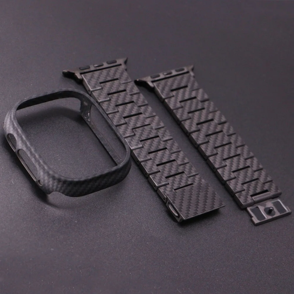 Genuine Carbon Fibre Strap For Apple Watch Ultra 49mm 45mm Band+Carbon Fibre Case iWatch Series 8 7 High-quality Bracelet