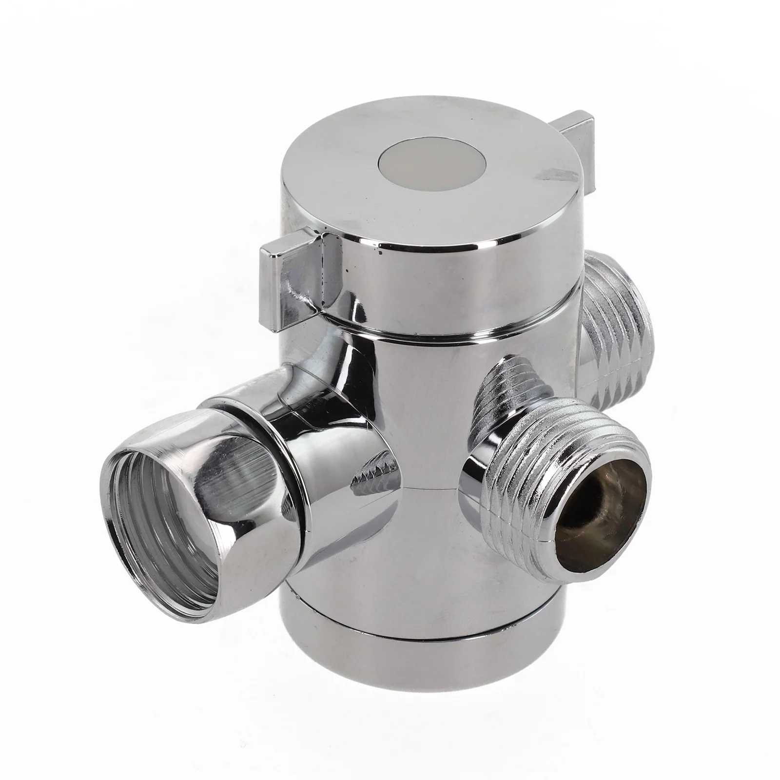 

1/2\\\\\\\" For BSP Chrome 3-Way T-Adapter Shower Head Diverter Valve For Bath Mixer Tap Home Improvement Bathroom Accessories