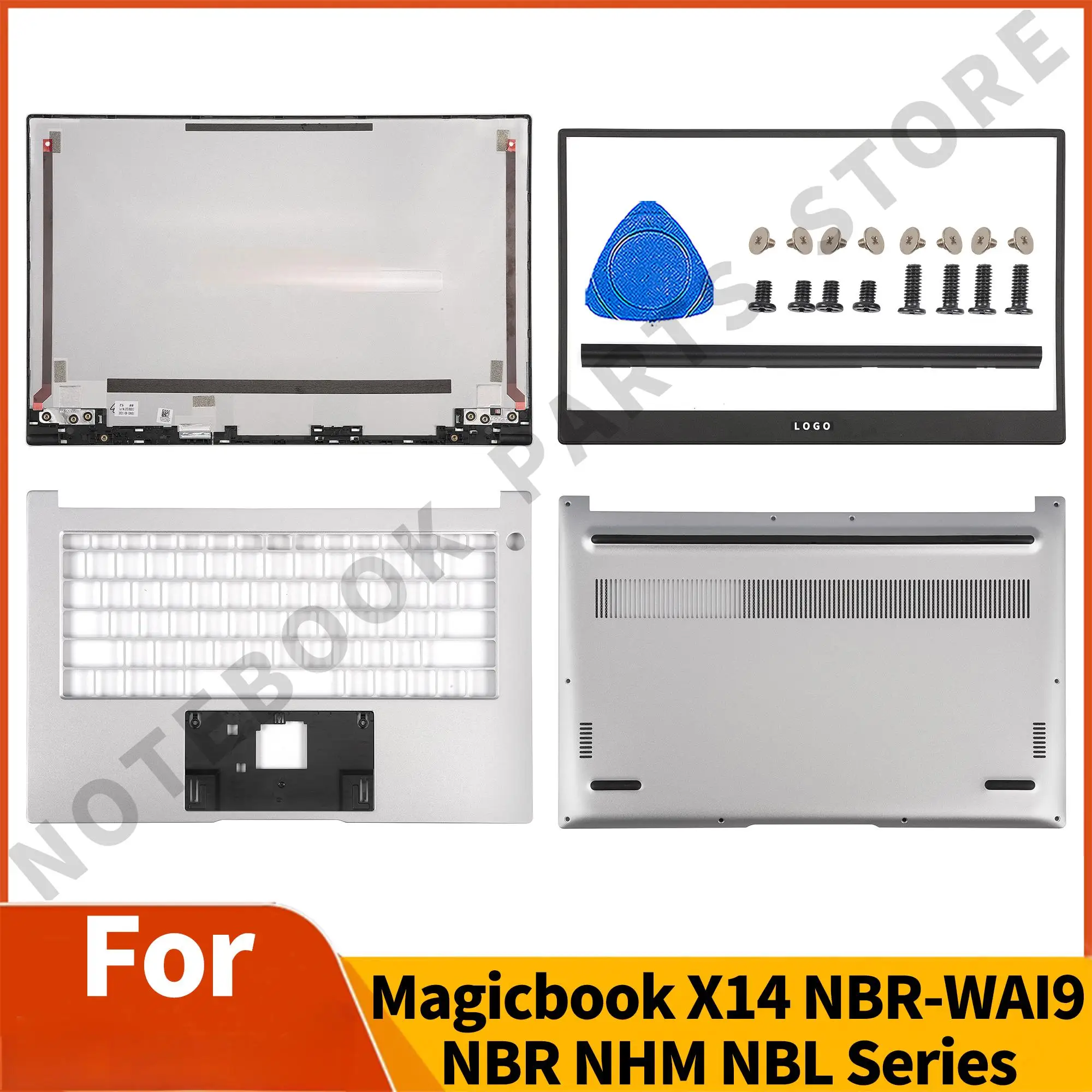 

New For Magicbook X14 NBR-WAI9 NBR NHM NBL Series LCD Back Cover Bezel Palmrest Bottom/Hinge Cover