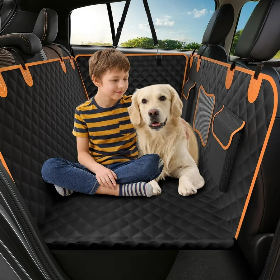 

Back Seat Extender for Dogs - Holds 450lbs Waterproof Dog Car Seat Cover for Back Seat with Hard Bottom for Cars SUVs Truck Ant