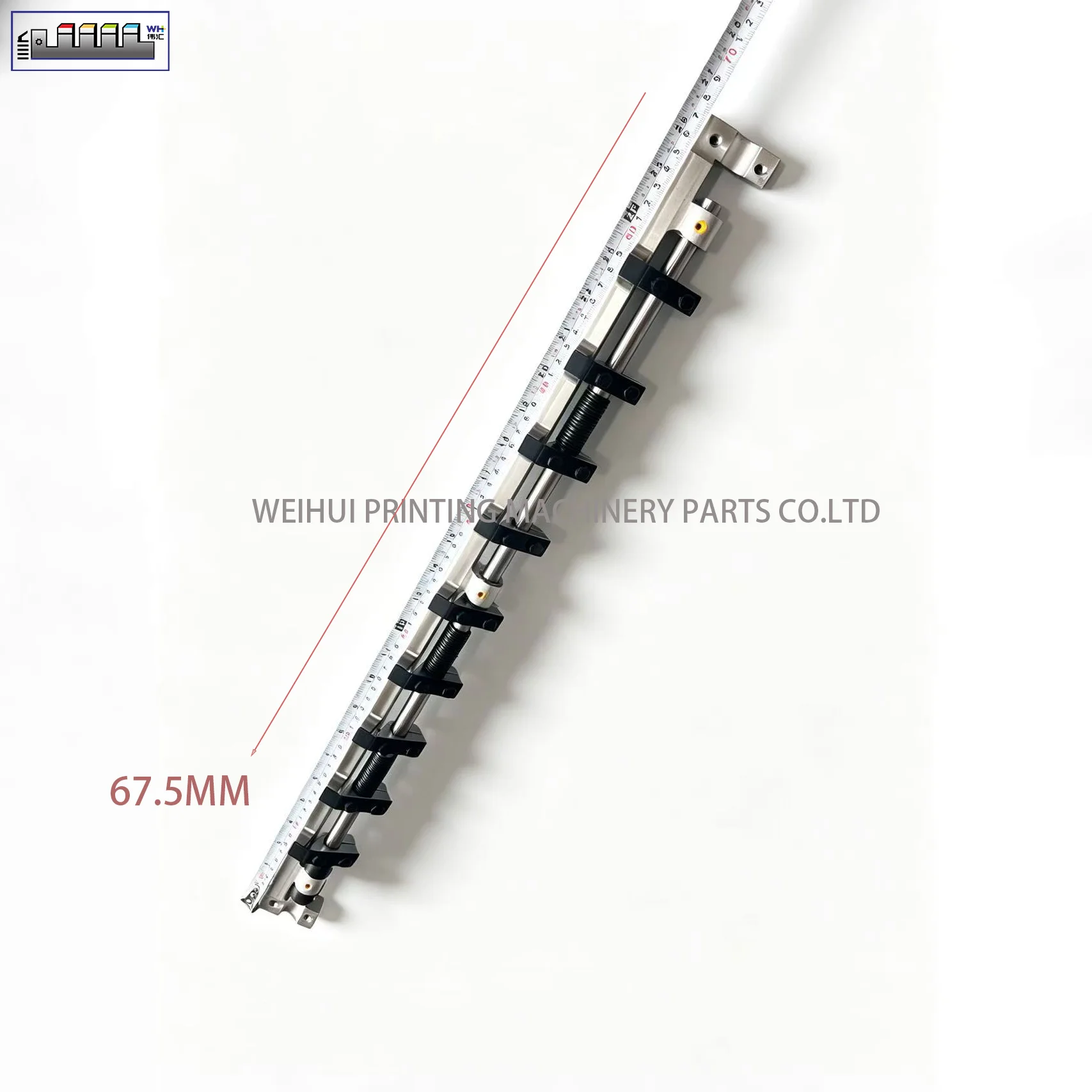 1 piece Gripper Bar KORD64  62  Printing Machine Delivery Gripper Bar 9 teeth Length 675MM